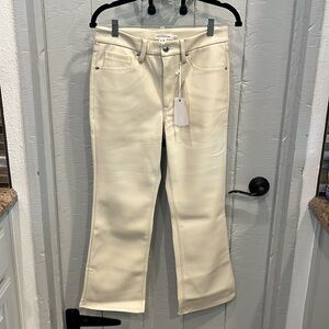 NWT Good American Good Legs Cropped Boot Faux Leather Pants Size 8/29